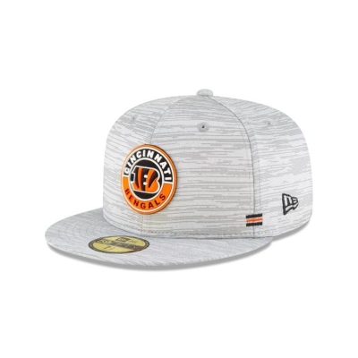Cincinnati Bengals Gorra | New Era Official NFL Fall Sideline 59fifty Fitted Cap Mexico - Grises
